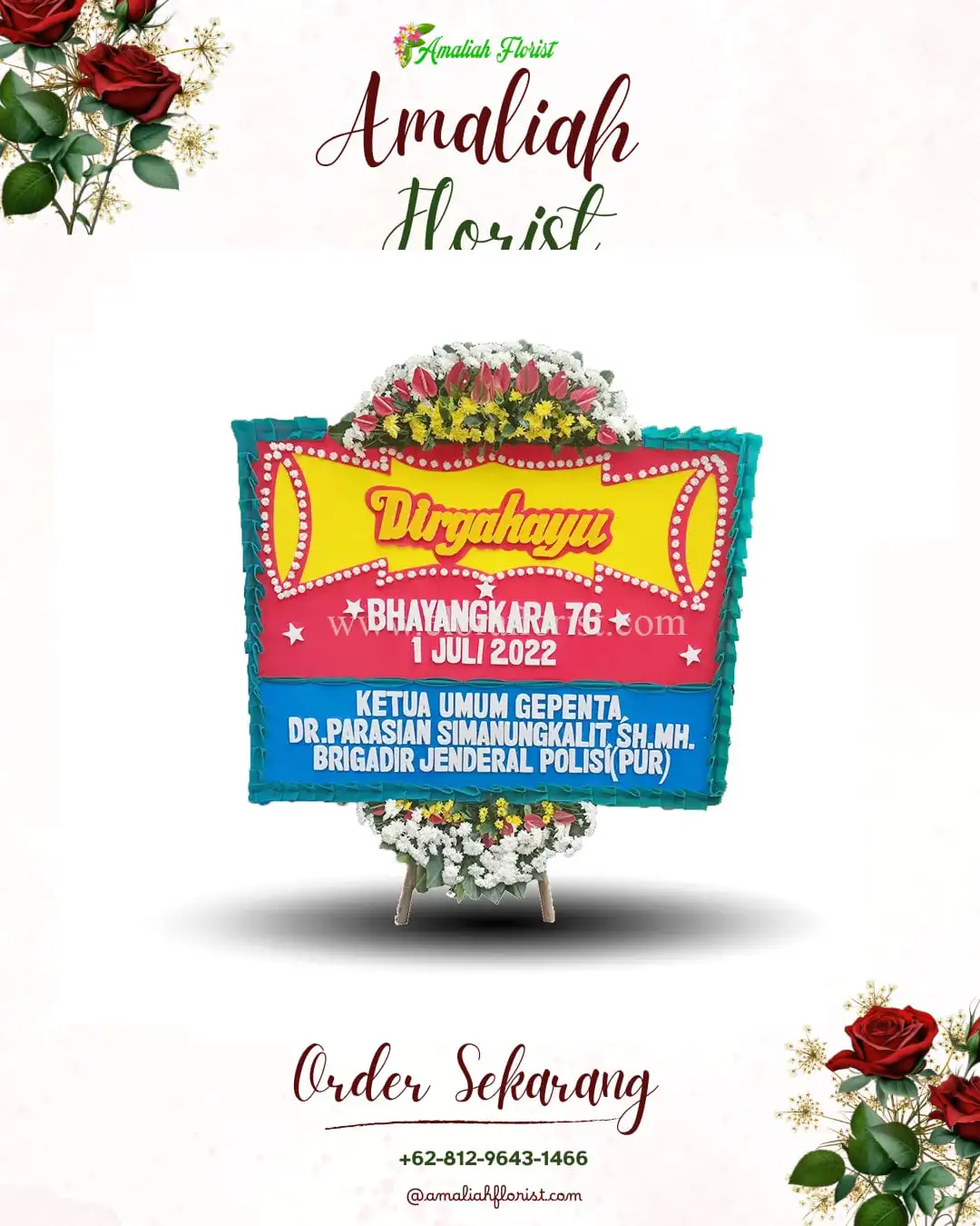 Papan Bunga HUT Ulang Tahun Buay Madang Timur